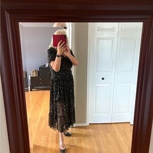 Misa Los Angeles Black Floral Maxi Dress